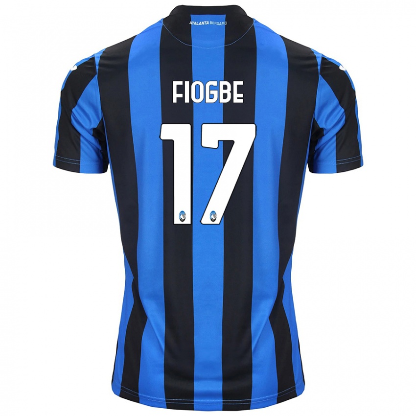 Herren Candas Fiogbe #17 Blau Schwarz Heimtrikot Trikot 2024/25 T-Shirt Belgien