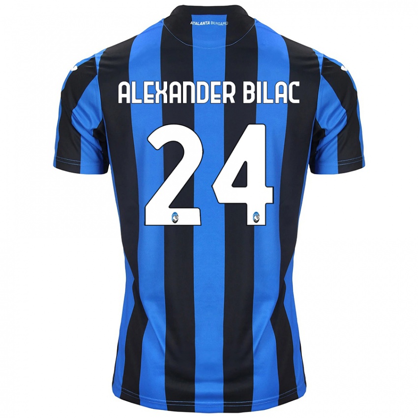 Herren Max Alexander Bilac #24 Blau Schwarz Heimtrikot Trikot 2024/25 T-Shirt Belgien