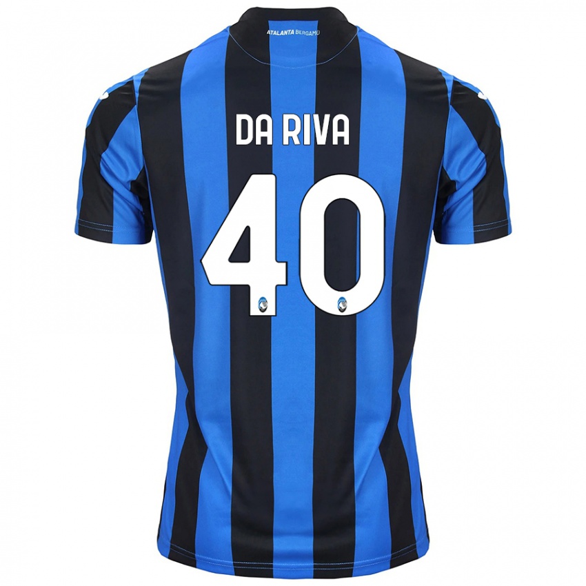 Herren Jacopo Da Riva #40 Blau Schwarz Heimtrikot Trikot 2024/25 T-Shirt Belgien