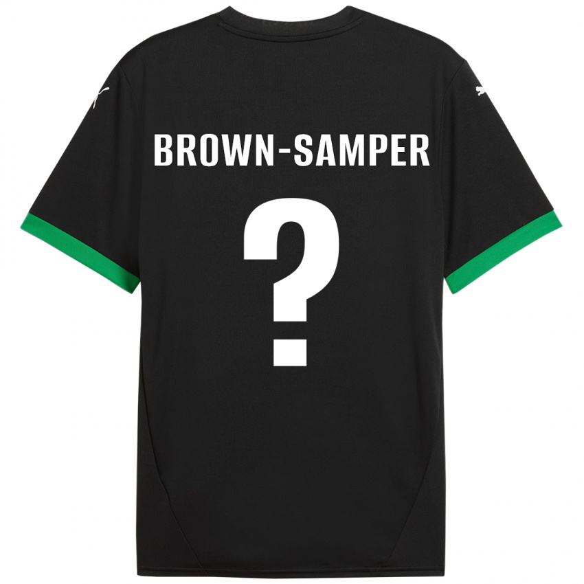 Homme Maillot Isaac Brown-Samper #0 Noir Vert Foncé Tenues Domicile 2024/25 T-Shirt Belgique