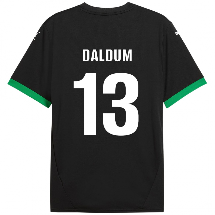 Homme Maillot Sonosi Daldum #13 Noir Vert Foncé Tenues Domicile 2024/25 T-Shirt Belgique