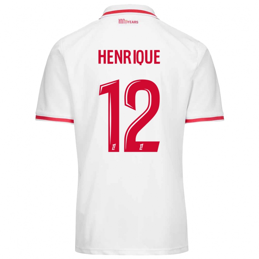 Homme Maillot Caio Henrique #12 Blanc Rouge Tenues Domicile 2024/25 T-Shirt Belgique