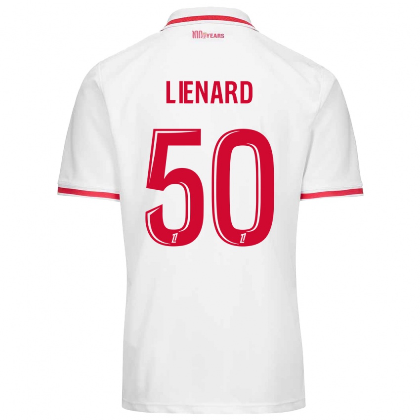 Herren Yann Lienard #50 Weiß Rot Heimtrikot Trikot 2024/25 T-Shirt Belgien