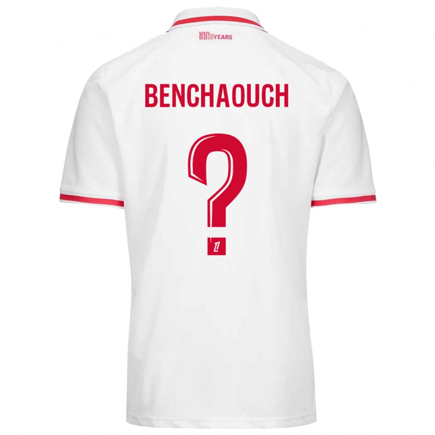 Herren Yanis Benchaouch #0 Weiß Rot Heimtrikot Trikot 2024/25 T-Shirt Belgien