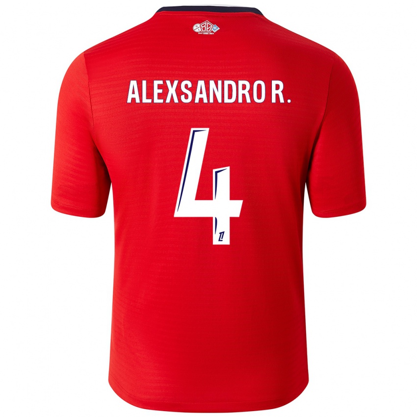 Homme Maillot Alexsandro Ribeiro #4 Rouge Blanc Tenues Domicile 2024/25 T-Shirt Belgique