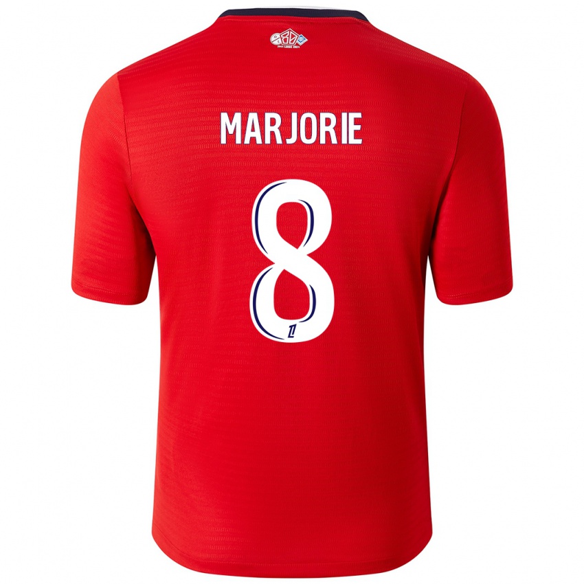 Homme Maillot Marjorie #8 Rouge Blanc Tenues Domicile 2024/25 T-Shirt Belgique