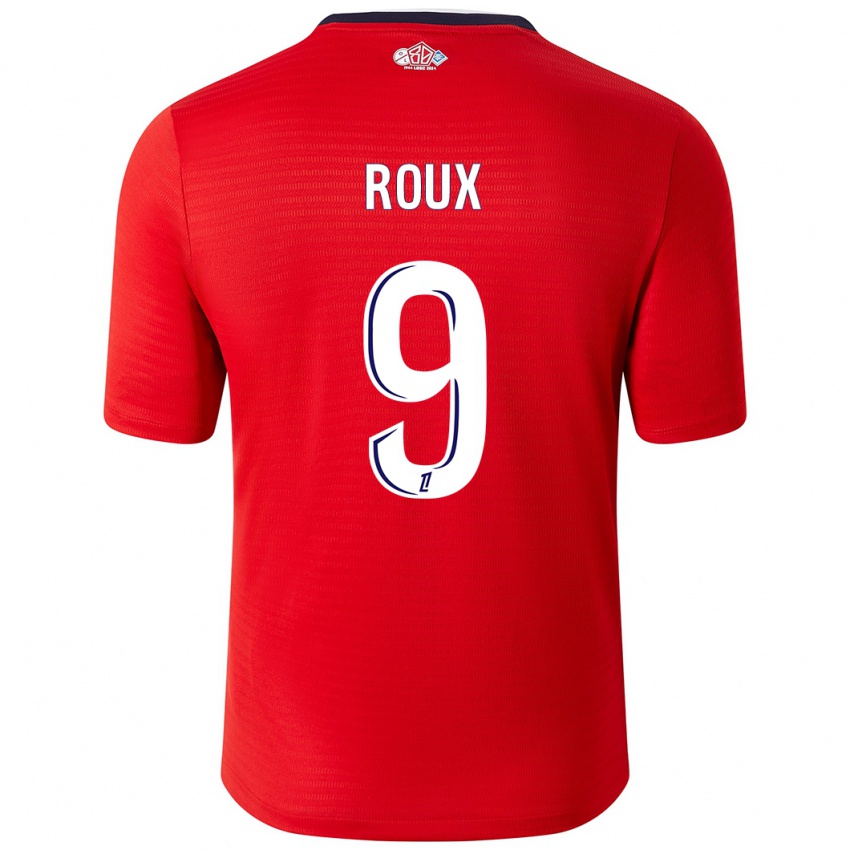 Homme Maillot Danielle Roux #9 Rouge Blanc Tenues Domicile 2024/25 T-Shirt Belgique