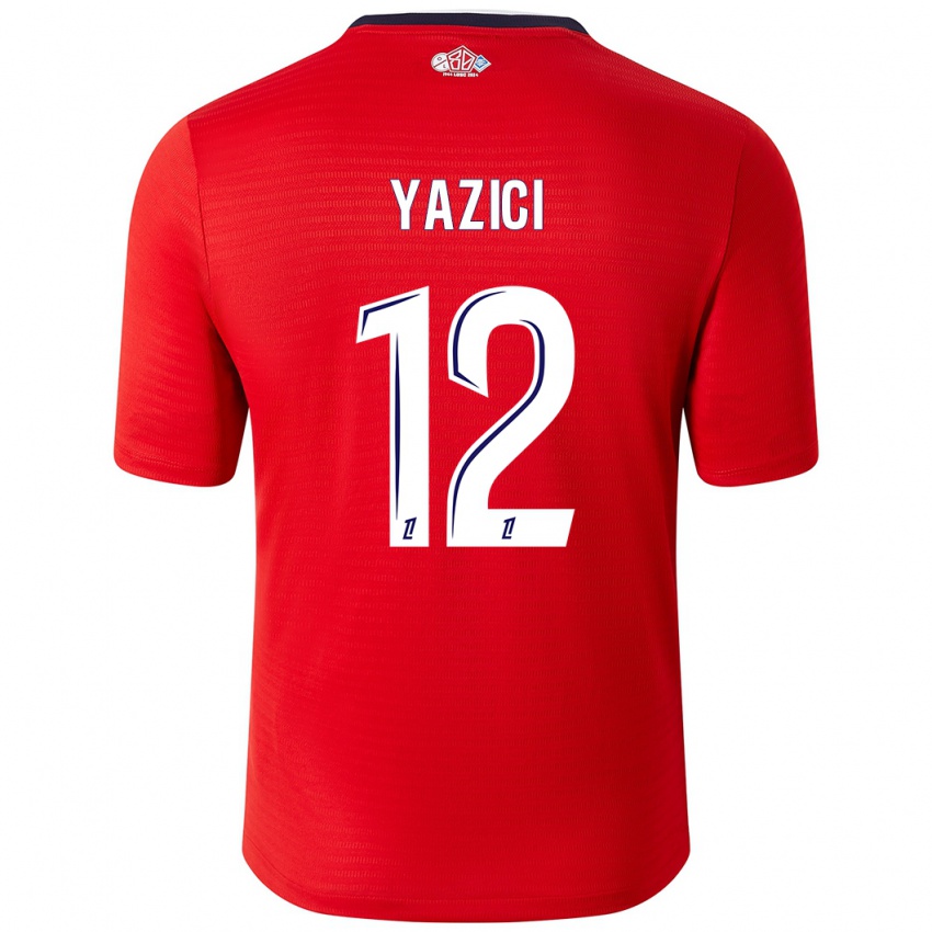 Homme Maillot Yusuf Yazici #12 Rouge Blanc Tenues Domicile 2024/25 T-Shirt Belgique