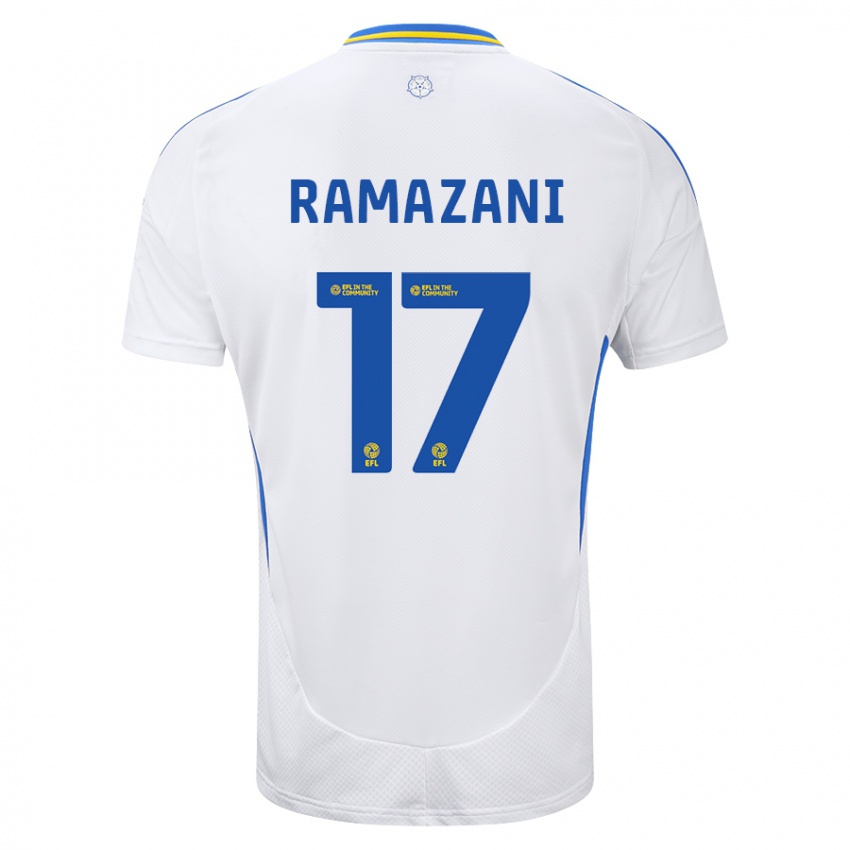 Heren Largie Ramazani #17 Wit Blauw Thuisshirt Thuistenue 2024/25 T-Shirt België