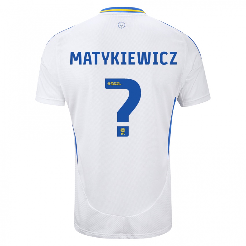 Heren Luke Matykiewicz #0 Wit Blauw Thuisshirt Thuistenue 2024/25 T-Shirt België