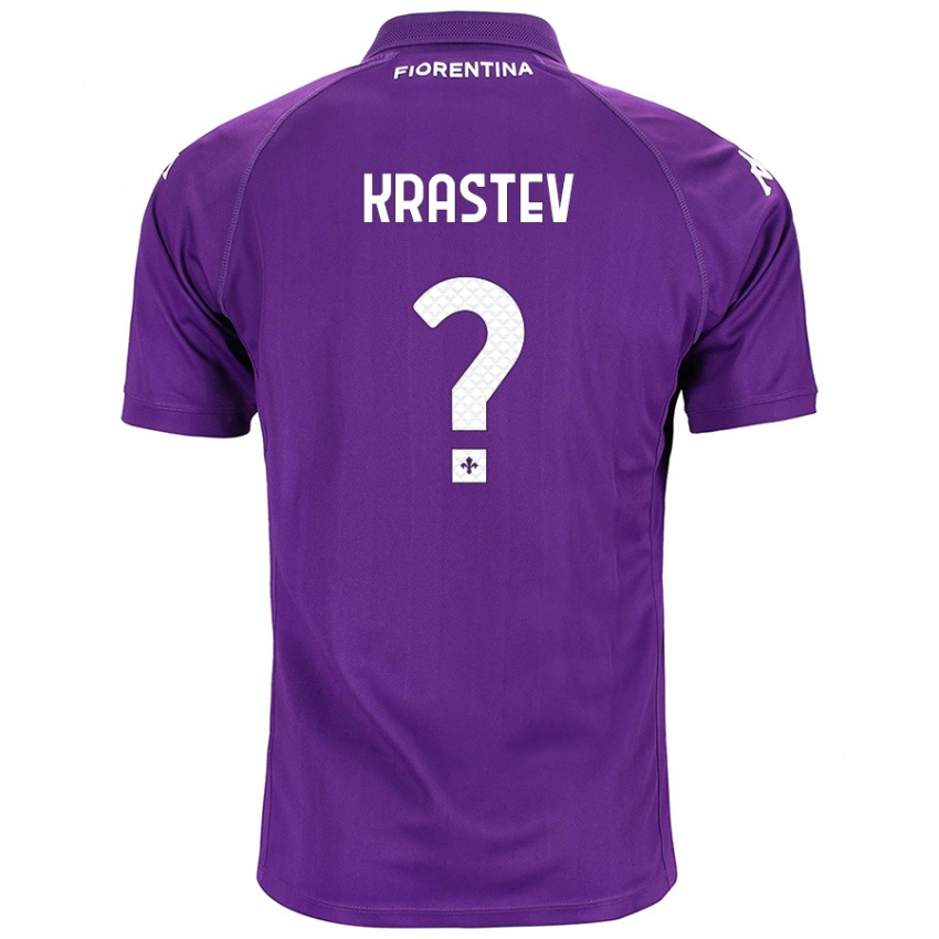 Heren Dimo Krastev #0 Paars Thuisshirt Thuistenue 2024/25 T-Shirt België