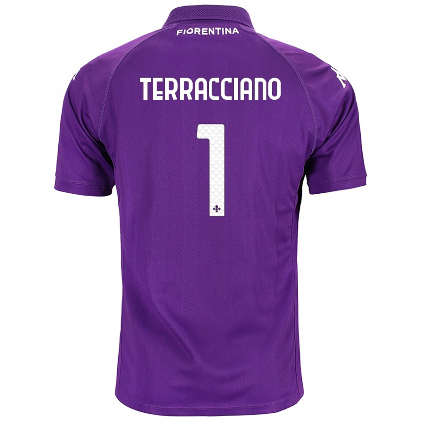 Heren Pietro Terracciano #1 Paars Thuisshirt Thuistenue 2024/25 T-Shirt België