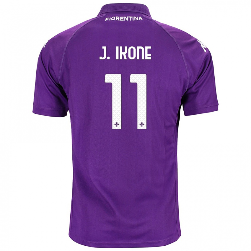 Heren Jonathan Ikone #11 Paars Thuisshirt Thuistenue 2024/25 T-Shirt België