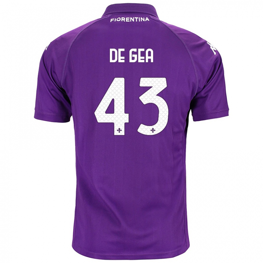 Heren David De Gea #43 Paars Thuisshirt Thuistenue 2024/25 T-Shirt België