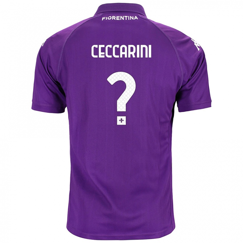 Heren Mattia Ceccarini #0 Paars Thuisshirt Thuistenue 2024/25 T-Shirt België