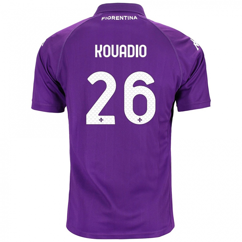 Heren Eddy Kouadio #26 Paars Thuisshirt Thuistenue 2024/25 T-Shirt België