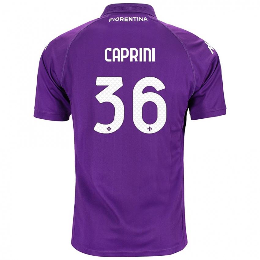 Heren Maat Daniel Caprini #36 Paars Thuisshirt Thuistenue 2024/25 T-Shirt België