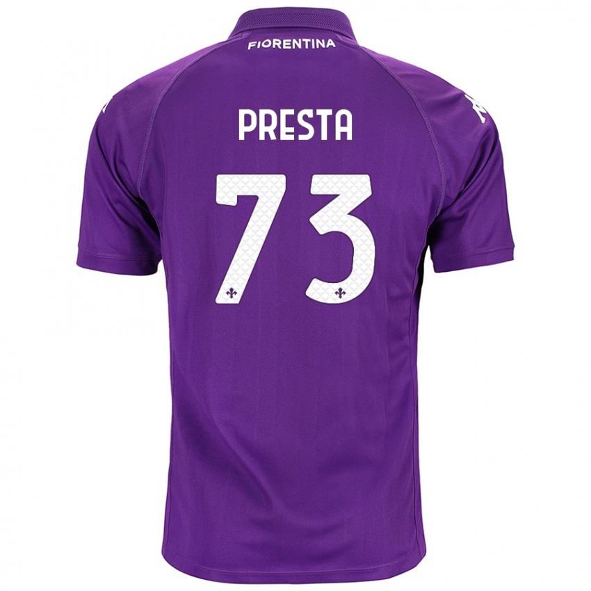 Heren Francesco Presta #73 Paars Thuisshirt Thuistenue 2024/25 T-Shirt België