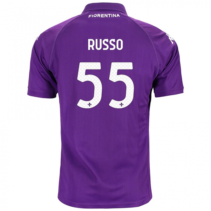 Heren Federica Russo #55 Paars Thuisshirt Thuistenue 2024/25 T-Shirt België