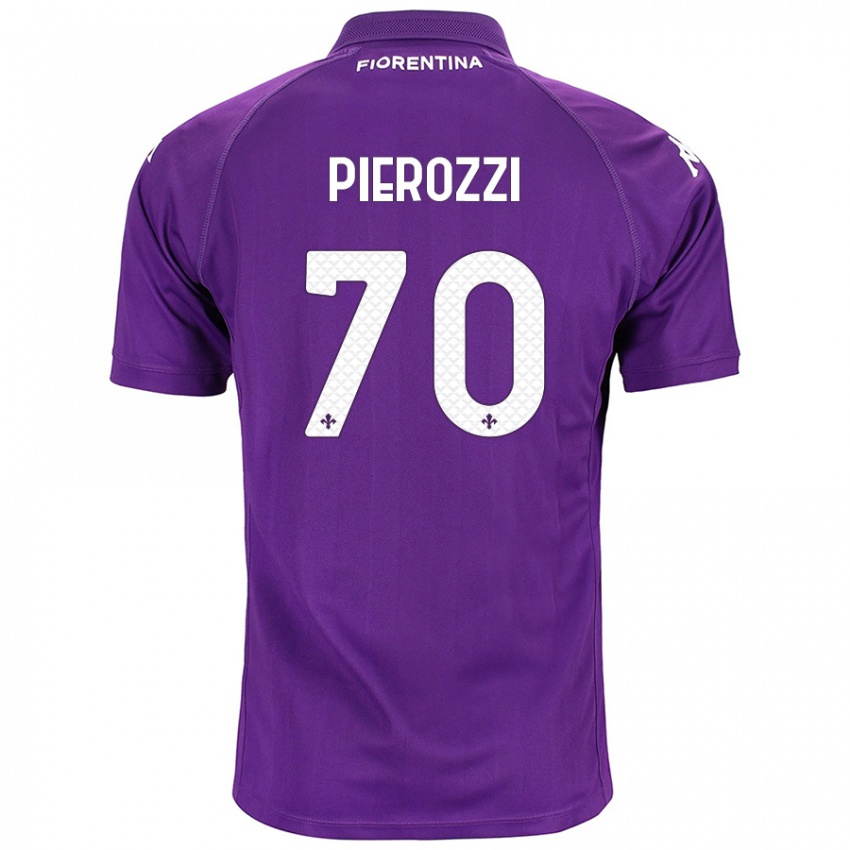 Heren Niccolo Pierozzi #70 Paars Thuisshirt Thuistenue 2024/25 T-Shirt België