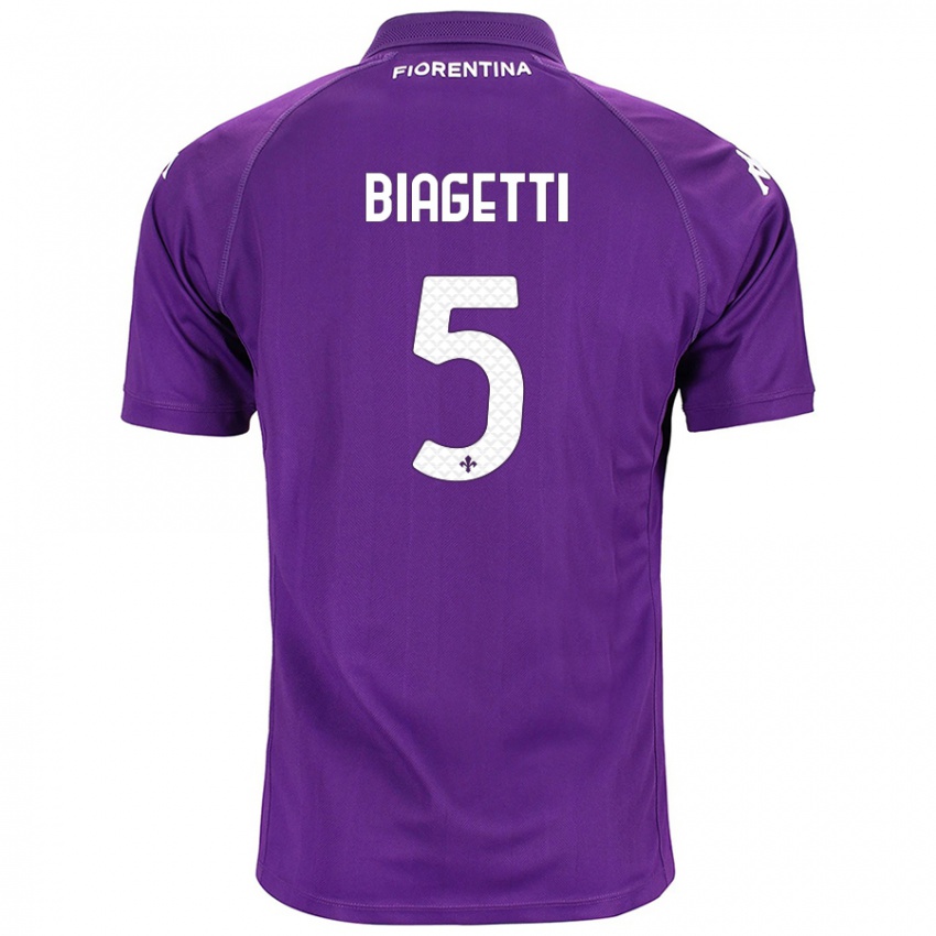 Heren Christian Biagetti #5 Paars Thuisshirt Thuistenue 2024/25 T-Shirt België