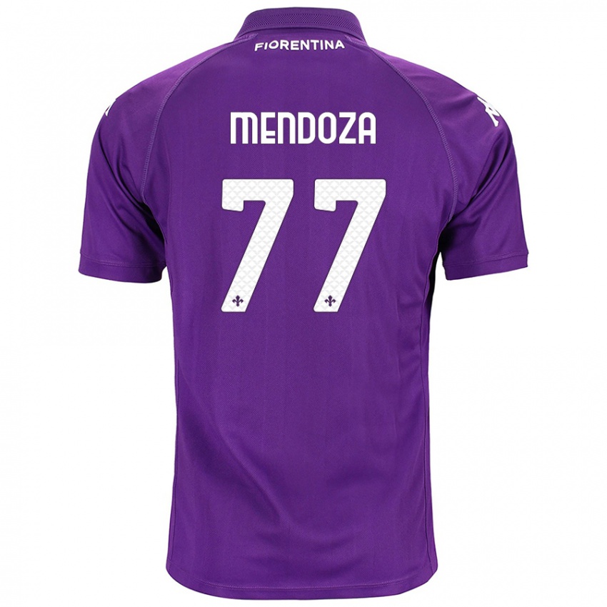 Heren William Mendoza #77 Paars Thuisshirt Thuistenue 2024/25 T-Shirt België