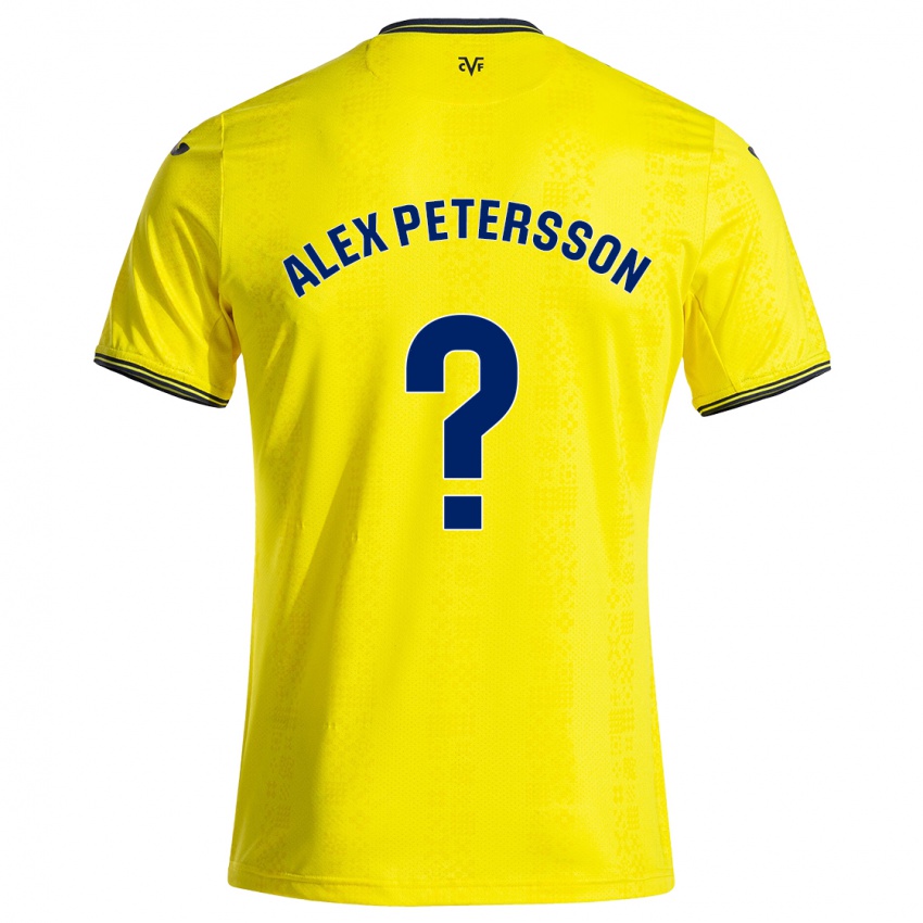 Homme Maillot Max Alex Petersson #0 Jaune Noir Tenues Domicile 2024/25 T-Shirt Belgique