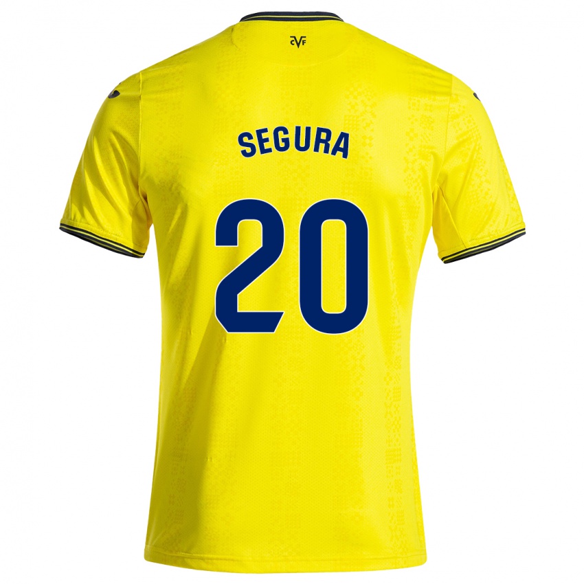 Herren Carlos Segura #20 Gelb Schwarz Heimtrikot Trikot 2024/25 T-Shirt Belgien