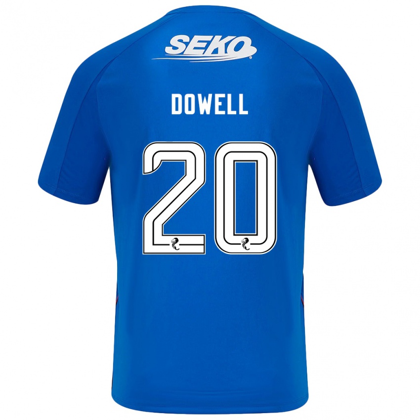 Homme Maillot Kieran Dowell #20 Bleu Foncé Tenues Domicile 2024/25 T-Shirt Belgique