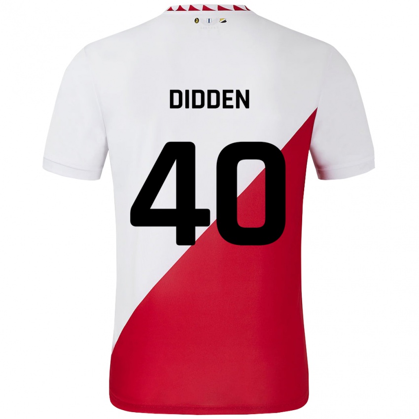 Heren Matisse Didden #40 Wit Rood Thuisshirt Thuistenue 2024/25 T-Shirt België