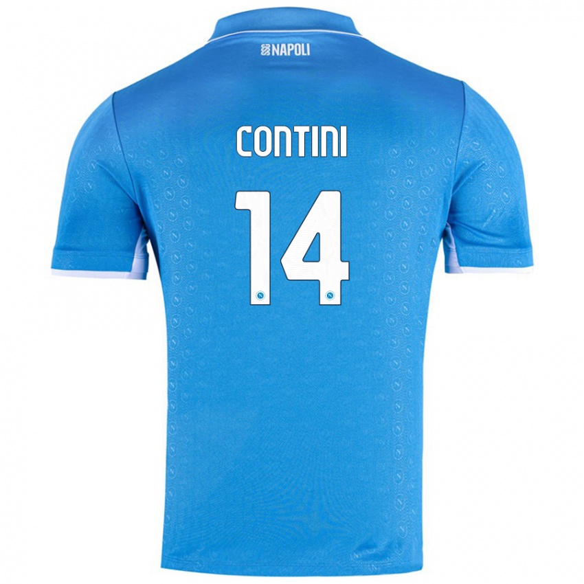 Heren Nikita Contini #14 Hemelsblauw Thuisshirt Thuistenue 2024/25 T-Shirt België