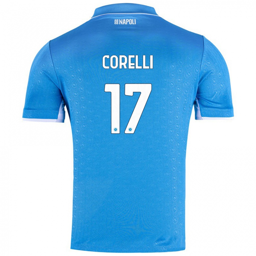 Heren Alice Corelli #17 Hemelsblauw Thuisshirt Thuistenue 2024/25 T-Shirt België