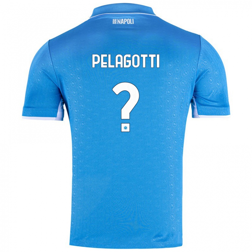 Heren Ludovico Benjamin Pelagotti #0 Hemelsblauw Thuisshirt Thuistenue 2024/25 T-Shirt België