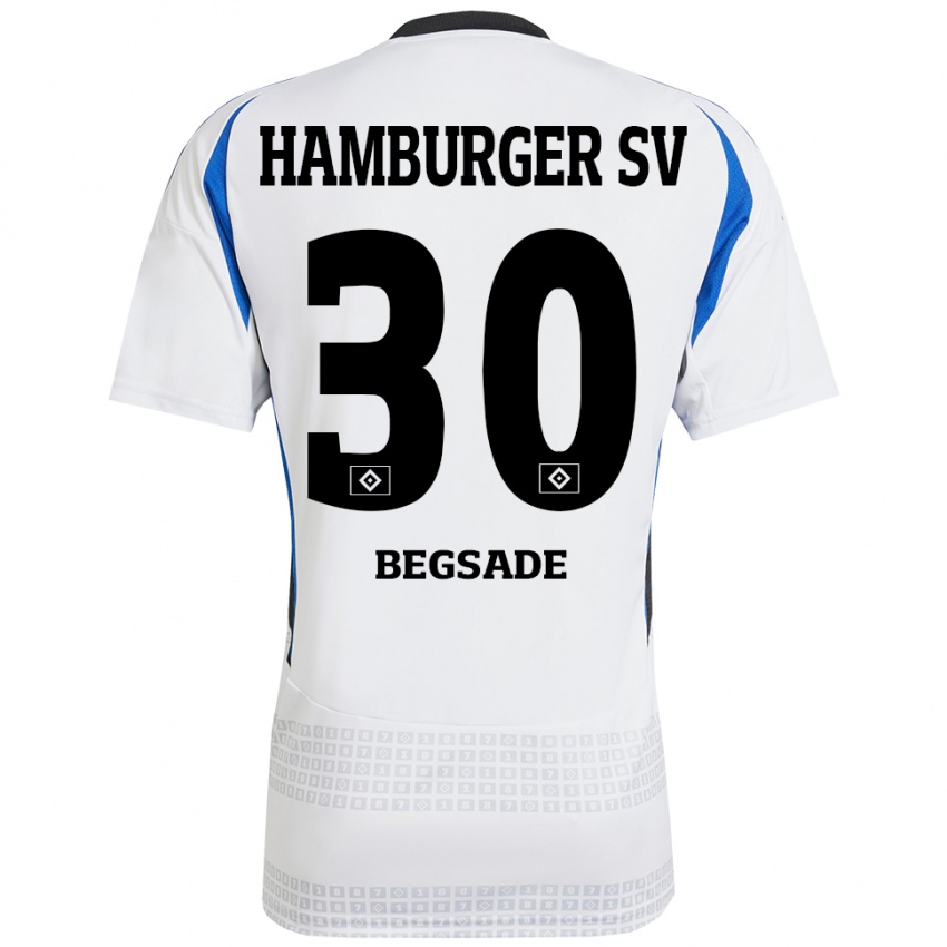 Herren Soheil Begsade #30 Weiß Blau Heimtrikot Trikot 2024/25 T-Shirt Belgien