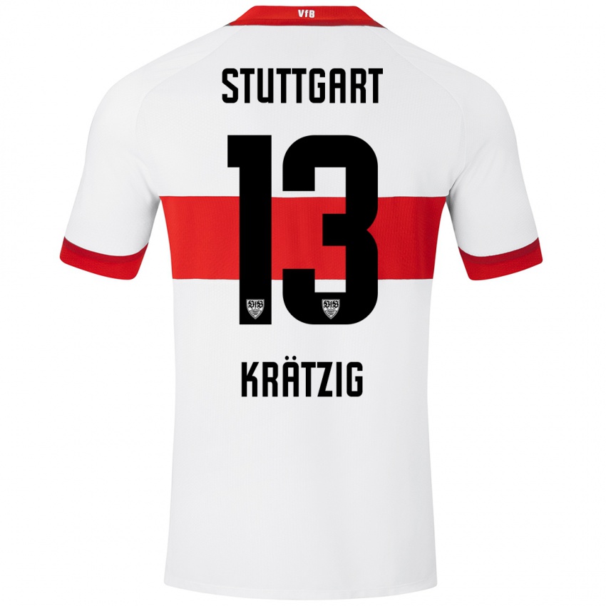 Heren Frans Krätzig #13 Wit Rood Thuisshirt Thuistenue 2024/25 T-Shirt België