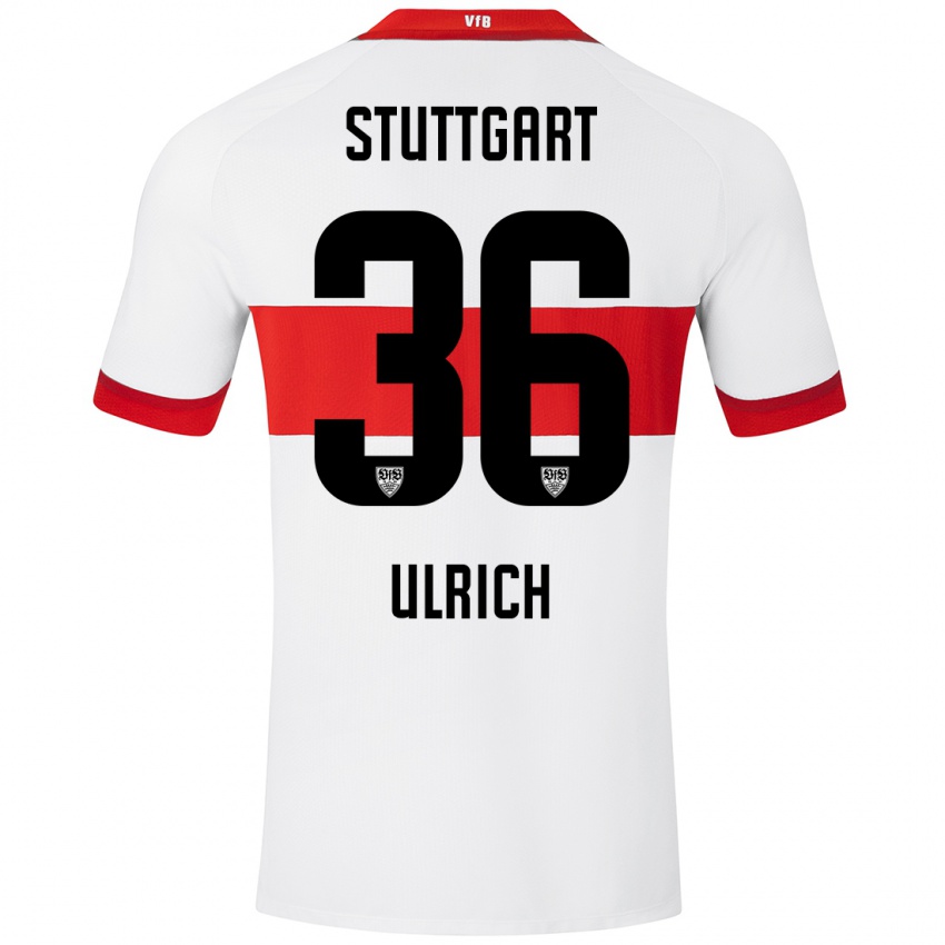 Heren Laurin Ulrich #36 Wit Rood Thuisshirt Thuistenue 2024/25 T-Shirt België