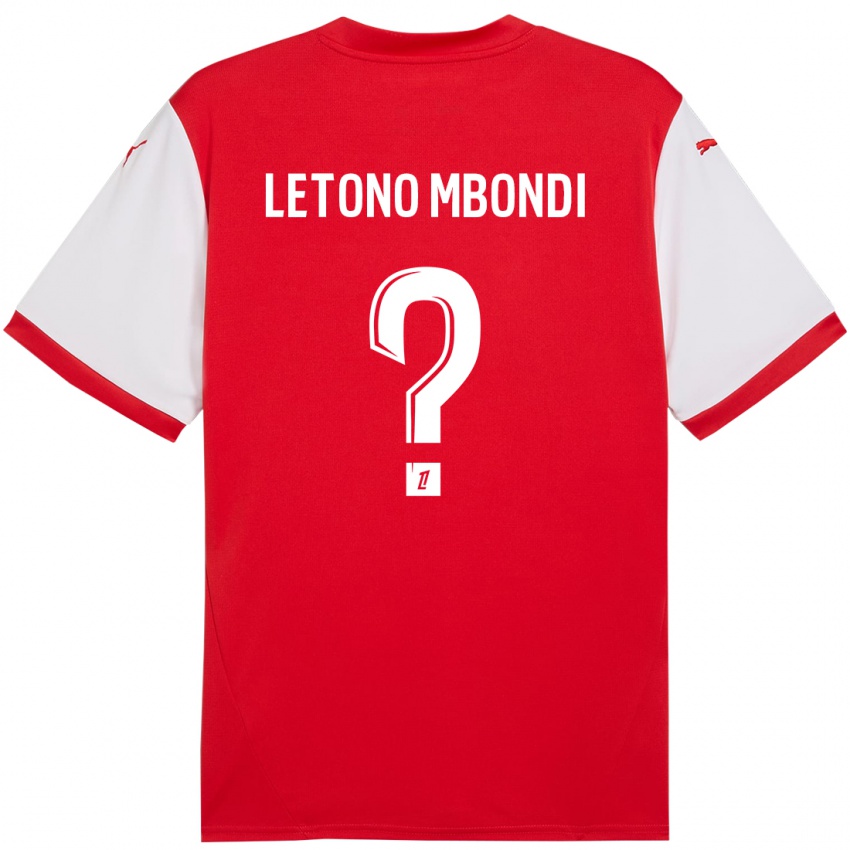 Heren Christ-Emmanuel Letono Mbondi #0 Rood Wit Thuisshirt Thuistenue 2024/25 T-Shirt België