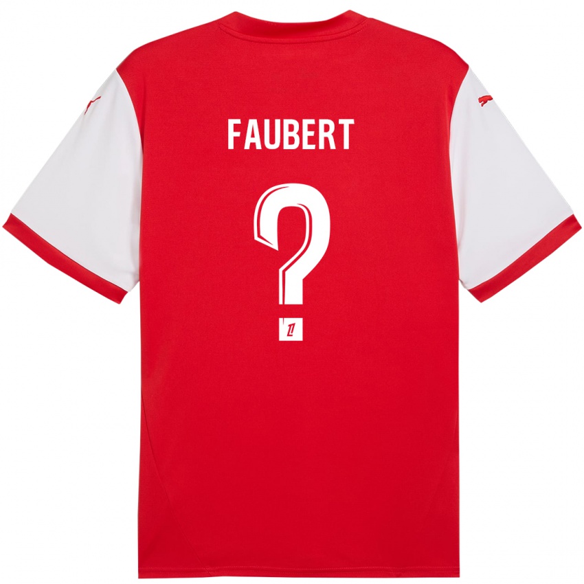 Heren Noam Faubert #0 Rood Wit Thuisshirt Thuistenue 2024/25 T-Shirt België