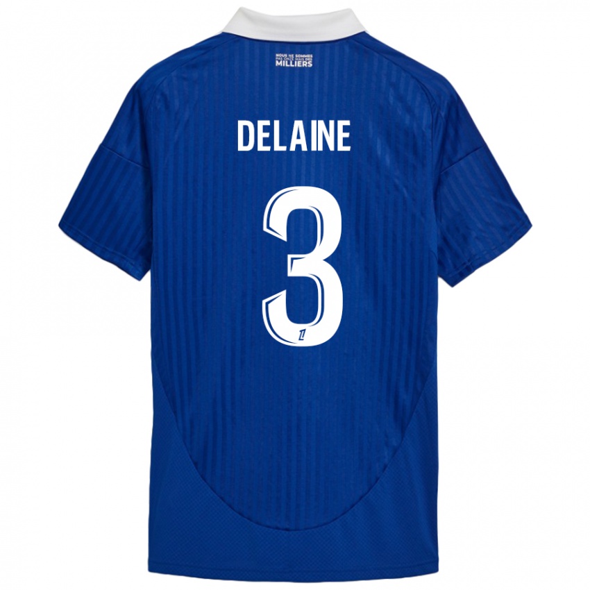 Heren Thomas Delaine #3 Blauw Wit Thuisshirt Thuistenue 2024/25 T-Shirt België