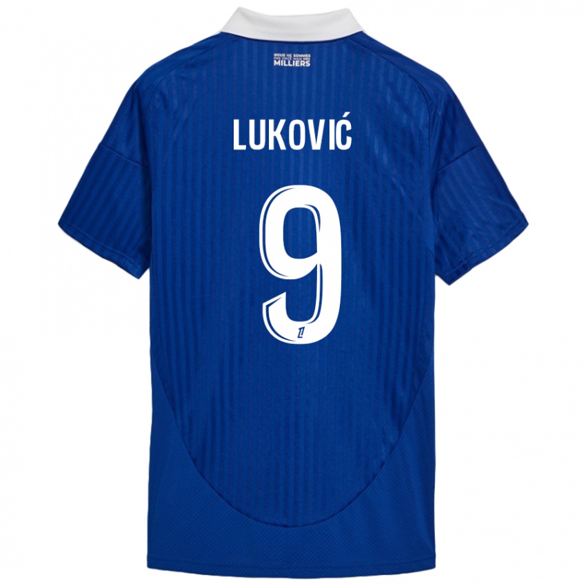 Heren Milos Lukovic #9 Blauw Wit Thuisshirt Thuistenue 2024/25 T-Shirt België