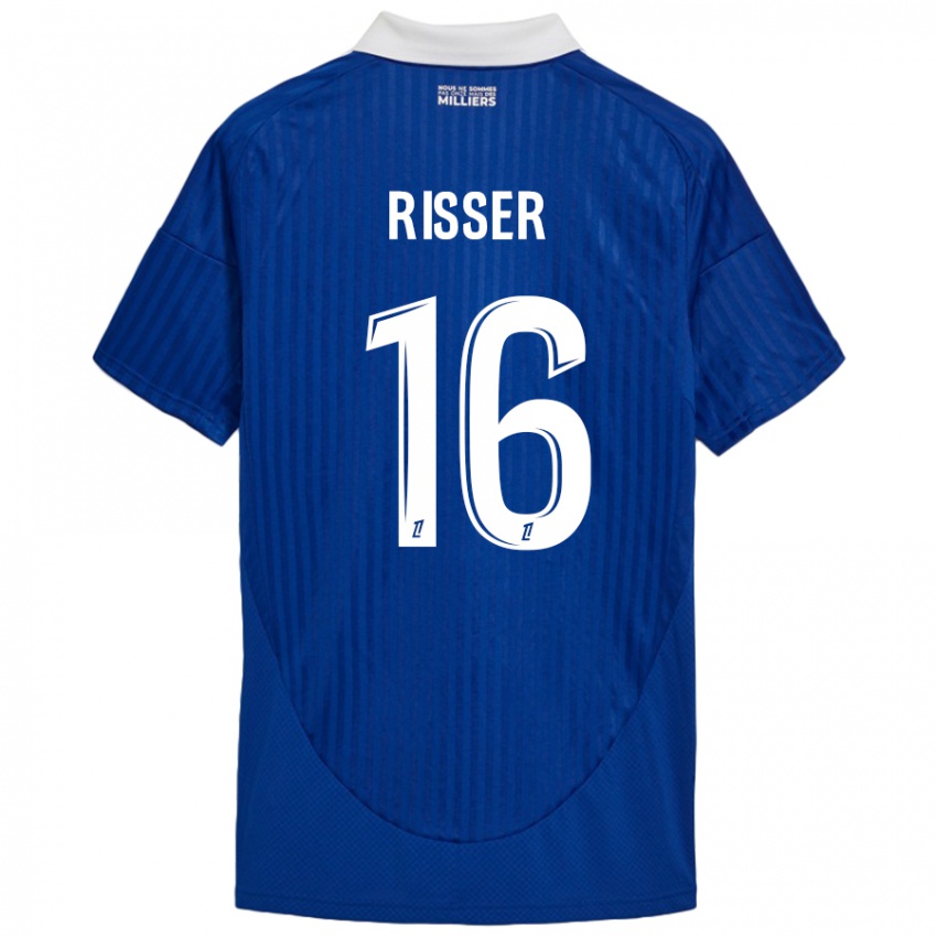 Heren Robin Risser #16 Blauw Wit Thuisshirt Thuistenue 2024/25 T-Shirt België