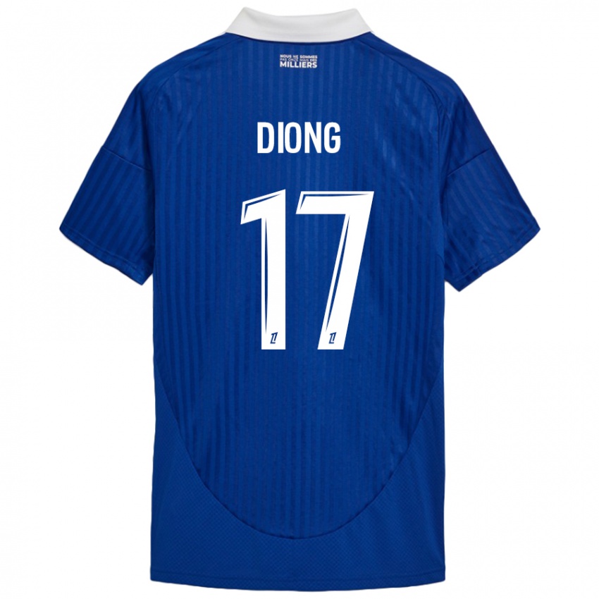 Heren Pape Diong #17 Blauw Wit Thuisshirt Thuistenue 2024/25 T-Shirt België