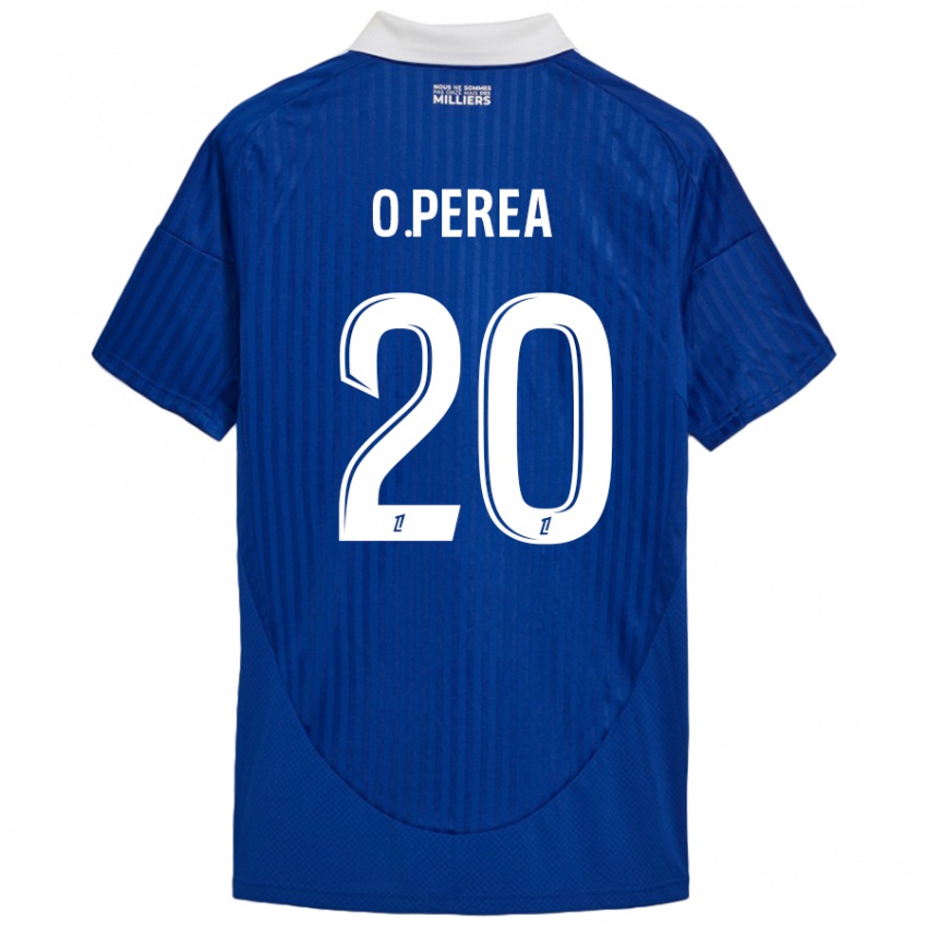 Heren Óscar Perea #20 Blauw Wit Thuisshirt Thuistenue 2024/25 T-Shirt België