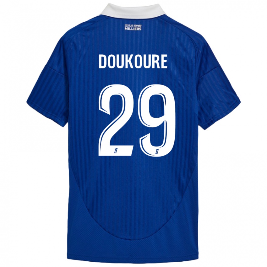 Heren Ismaël Doukouré #29 Blauw Wit Thuisshirt Thuistenue 2024/25 T-Shirt België