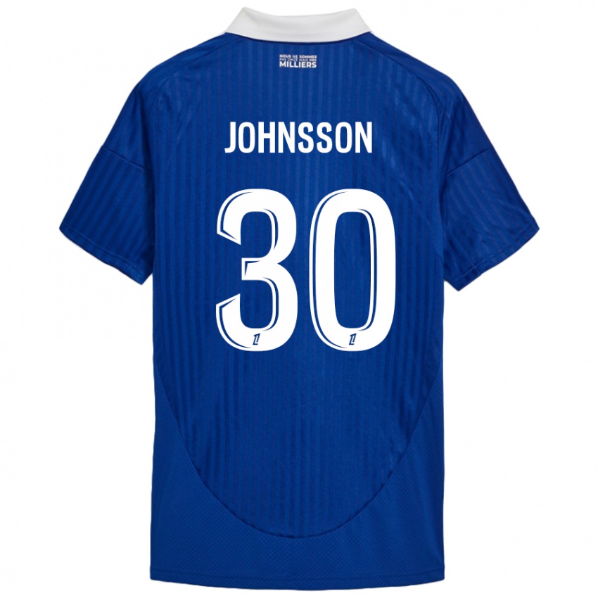 Heren Karl-Johan Johnsson #30 Blauw Wit Thuisshirt Thuistenue 2024/25 T-Shirt België