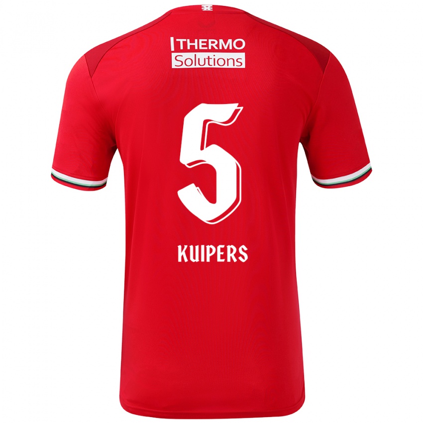 Herren Bas Kuipers #5 Rot Weiß Heimtrikot Trikot 2024/25 T-Shirt Belgien