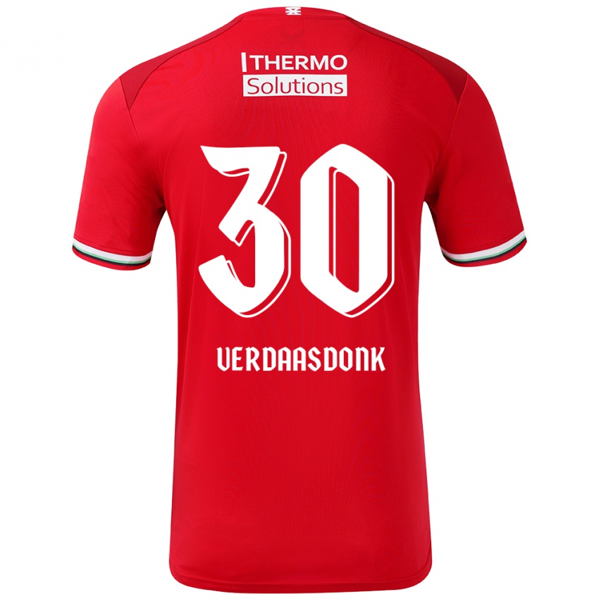 Heren Suus Verdaasdonk #30 Rood Wit Thuisshirt Thuistenue 2024/25 T-Shirt België