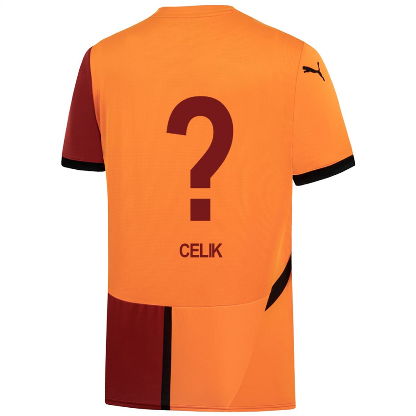 Herren Berke Celik #0 Gelb Rot Heimtrikot Trikot 2024/25 T-Shirt Belgien