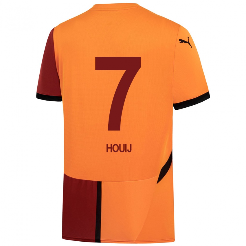 Heren Mariem Houij #7 Geel Rood Thuisshirt Thuistenue 2024/25 T-Shirt België