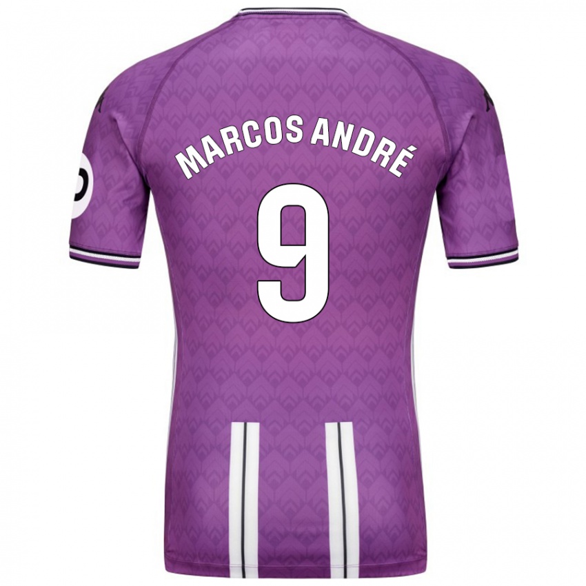 Heren Marcos Andre #9 Paars Wit Thuisshirt Thuistenue 2024/25 T-Shirt België